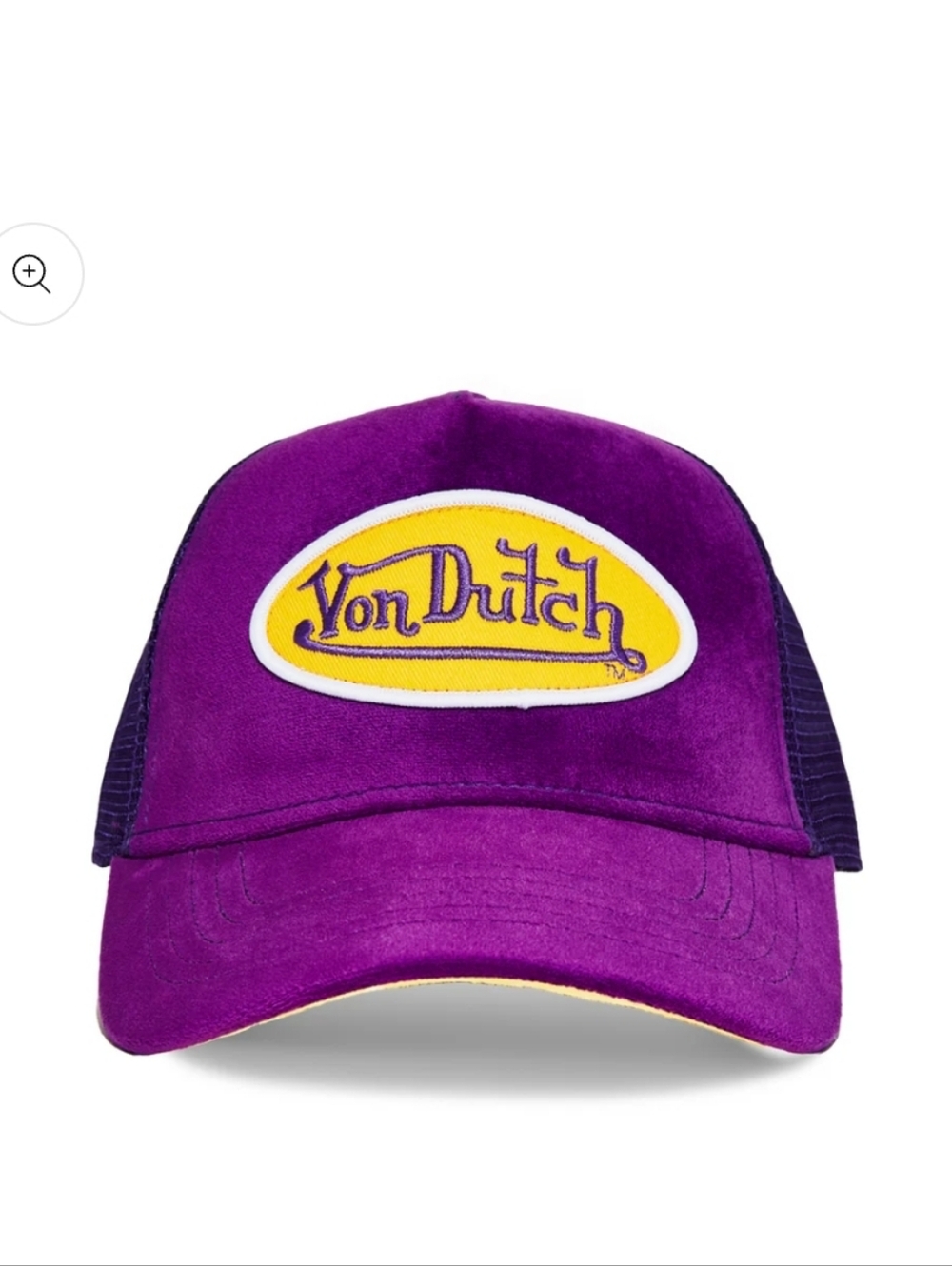 Von Dutch Purple & Yellow Patch Trucker Cap NWT